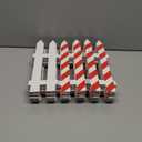 ANVAVO 8 Pack Thick Christmas Tree Fence White Wooden Picket Fence Tree Fences Decorations for Kids Pet Dogs Xmas Wedding Party Decor Miniature Home Garden Border Lawn Edge Fences, 15.7 x 12 Inch