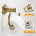 BESy Brushed Gold Toilet Tissue Paper Holder Brushed Gold Bathroom Accessories Toilet roll Paper Hanger, Wall Mounted, Rustproof
