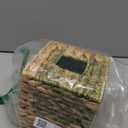 KOLWOVEN Tissue Box Holder - Square- Rattan Wicker Tissues Cube Box Cover -Boho Decorative Woven Facial Tissue Holder on Table and Barthroom (Square)