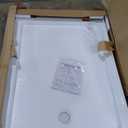 DreamLine SlimLine 36 in. D x 54 in. W x 2 3/4 in. H Right Drain Double Threshold Shower Base in White, DLT-1036542