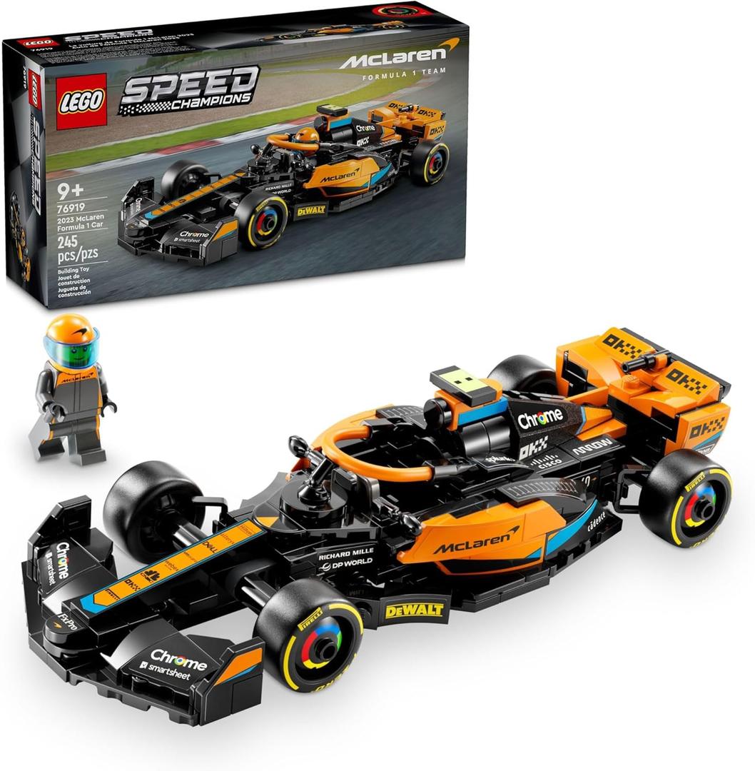 LEGO Speed Champions 2023 McLaren Formula 1 Race Car Toy for Play and Display, Buildable McLaren Toy Set for Kids, F1 Toy Gift Idea for Boys and Girls Ages 9 and Up who Enjoy Independent Play, 76919 LEGO Speed Champions 2023 McLaren Formula 1 Race Car Toy for Play and Display, Buildable McLaren Toy Set for Kids, F1 Toy Gift Idea for Boys and Girls Ages 9 and Up who Enjoy Independent Play, 76919