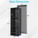 304 Stainless Steel Shower Niche 12” x 36” for Bathroom Storage | Matte Black Recessed Shower Niche No Tile Needed with 3-Tier Shelves