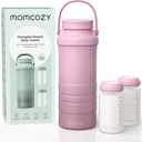 Momcozy 22oz Portable Breast Milk Cooler for Outdoor, Life Saver with 360 Total Cooling for 24 Hours, Larger Capacity Travel Breastmilk Chiller with 2pcs Baby Bottles for Breastmilk Storage