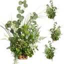 Ling's moment Free-Standing Wedding Aisle Runner Flowers, White Green, 4pcs | 17.5" Tall Artificial Flowers Arrangements Chair Decorations for Centerpieces Ceremony Reception Rose Floral Party Outdoor