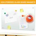H-Qprobd White Board 24x18 Magnet Dry Erase Boards Frameless Magnetic Glass Whiteboard for Wall, Wall Mounted Whiteboard Includes 12 Magnets, 8 Markers and 2 Erasers