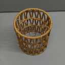 1 Pack Clip-On Chandelier Lamp Shade, Rattan Lamp Shade Small, Boho Woven Cylinder Mini Lamp Shades, Clip-on Candelabra Bulb LampShades, （Fit Bulbs Diameter Max 1.77inch, Length Max 3.82inch）