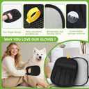 Electrostatic Pet Hair Remover Glove for Dogs and Cats (2Pcs) Reusable Brush Pet Hair Removal Glove for Furniture, Car Interiors, Bedding & Clothing