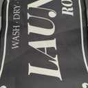 Laundry Room Rug: 17"X47" Non-Slip Washable Runner Rug, Rolled-up NO Creases, Laundry Room Decor and Accessories, Text Design Laundry Mat - Area Rug for Farmhouse Kitchen Living Room Hallway (Black)