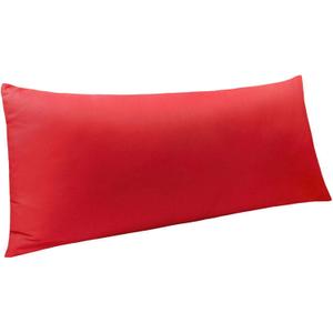 NTBAY Body Microfiber Pillowcase, 1 Pack, 20 x 54, Red | Soft Brushed Microfiber with Envelope Closure, Set of 1 Body 20 x 54 Inch Pillowcase, Pillow Inserts Not Included