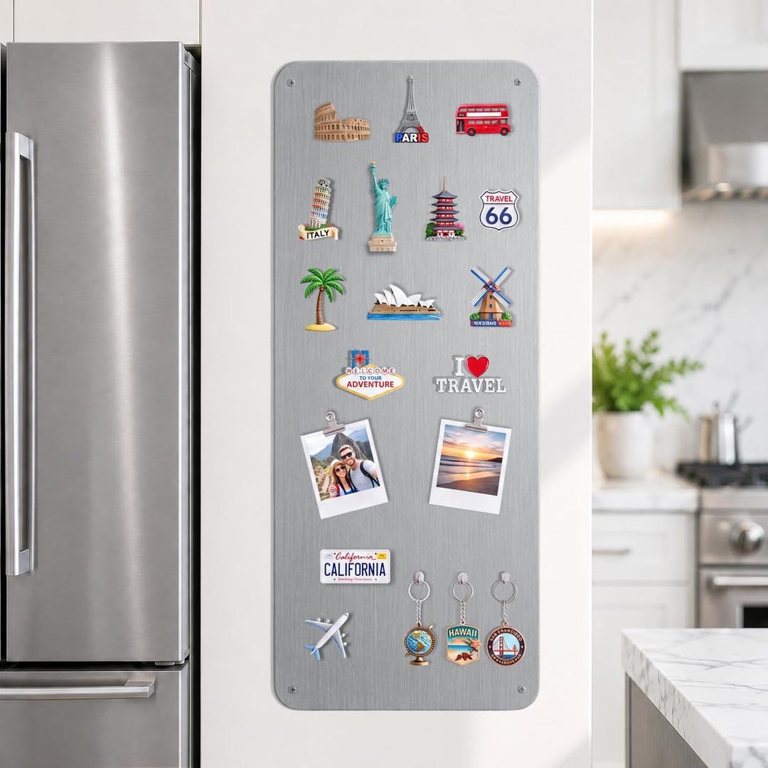 Travel Magnetic Display Board : Non-Magnetic Fridge Wall Solution