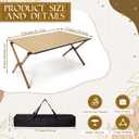 8 Pcs 34" x 23" Low Picnic Table Foldable Lightweight Picnic Table Set with 91'' x 71'' Large Outdoor Boho Camping Blanket Tablecover and Runner 4 Pillows Cushions for Camping Wedding Beach Party