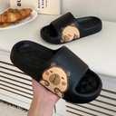 2 x Men's and Women's Capybara Slides,Cute Capybara Slippers for Indoor Outdoor,Non Slip Quick Drying Shower Shoes,Comfort Cloud Slides Sandals (Black)