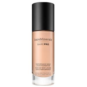 bareMinerals Barepro Performance Wear Liquid Foundation SPF 20, Breathable Makeup for Face, Full Coverage, 24HR Wear, Natural Matte Finish, Vegan (Sateen 05)