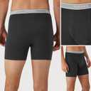 Hanes mens Underwear Boxer Briefs Pack, Cool & Breathable Cotton Moisture-wicking Underwear for Men, No Ride Up, Black/Gray - 6 Pack (Medium)