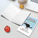 5 x Ogeby Funny Dog Christmas Card with Envelopes, Rude Christmas Gifts for Dog Lover, Humor Christmas Gift ideas for Husband, Dog Xmas Cards Gifts for Dad Mom Brother Sister Friends (blue)