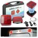 spnanma Wireless Trailer Lights Kit Magnetic, LED Wireless Tail Lights for Trailer with Strong Magnet and Rechargeable Battery, IP67 Waterproof, Portable Tow Light Set for Trucks, RVs, Boats, Campers