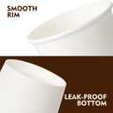 YEEHAW 8 oz 1000 Pack Disposable Paper Coffee Cups, White Hot Cups for Hot Coffee, Hot Liquid, Ideal for Cafes, Bistros, Businesses and Family