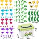 TEMI Toddler Toys Birthday Gifts for 3 4 5 6 7 Year Old Girls Boys, 91 PCS Flower Garden Building Toy STEM Educational Activity Preschool Toys for Kids Age 3-6