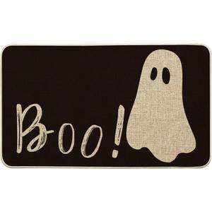 Artoid Mode Ghost Boo Decorative Doormat, Seasonal Fall Halloween Holiday Low-Profile Floor Mat Switch Mat for Indoor Outdoor 17 x 29 Inch
