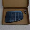 Motoforti Right Passenger Side Heated Mirror Glass Replacement,for Mercedes-Benz CL500 2000-2003,Real Glass,With Backing Plate,Blue Glass