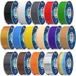 PETG Filament 16KG Color Mix Bundle – 16 Rolls Bundle, 1.75mm ±0.03mm High Precision, High Toughness & Heat Resistance, Compatible with FDM 3D Printers