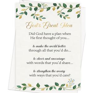 2 x Asmallgf Christian Religion Birthday Card & Gifts for Women Men Her Him,Faith Based Card from Family Churc Gods Great Idea