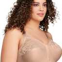 Glamorise Women's Full Figure MagicLift Front Close Support Bra #1200 (Beige) 38DD