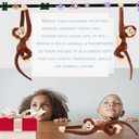 2 x 27.6" Monkey Plush Stuffed Animal,Hanging Stuffed Animal Monkey with Long Hands