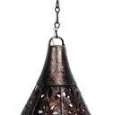 Hanging Solar Lights Solar Lantern LED Garden Lights Metal Lamp Waterproof Solar Lgiths for Outdoor Hanging Decor Retro Wrought Iron Chandelier Christmas Lights