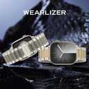 Wearlizer Stainless Steel Band Compatible with Apple Watch Band 49/46/45/44/42/41/40/38mm Men Women, Zigzag Weave Durable Metal Strap for iWatch Series 11 10 9 8 7 6 5 4 3 SE/Ultra 3 2 1