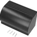 Garosa Commercial Toilet Paper Dispenser Wall Mounted Waterproof Paper Holder Tissue Box with Lid for Kitchen Bathroom Aluminum Alloy Roll Holder(Matte Black)