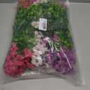 12Pk Daisy Artificial Flowers for Outdoors with Eucalyptus - UV Resistant Fake Flowers for Hanging Basket Vase Planter Window Box, Realistic Silk Faux Plants for Porch Garden Home Decor,White|Spring (Purple+white+wine Red)