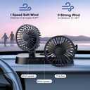 Car Fan, 12V Vehicle Fan for Car, SUV, RV - Powerful Air Circulator
