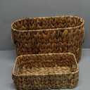 efluky Toilet Paper Storage Basket, Water Hyacinth Slim Toilet Paper Holder- Holds Up to 9 Mega Rolls, Home Bathroom Decor Organizer