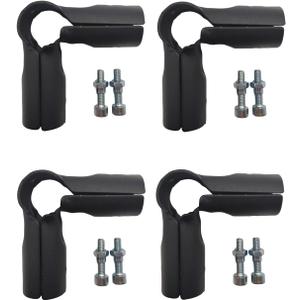 4Pcs 3 Way L Tube Connector,Black 90 Degree Pipe Clamp,Fit for 1 Inch(25.4 mm) OD Steel Pipe,Chain Link Fence Clamps, Steel End Rail Clamps,Galvanized (Bolts/Nuts Included) forDIY Rack,ShelfandCart