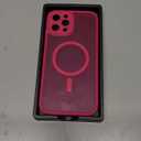 CANSHN Magnetic Compatible with iPhone 12 Pro Max Case, Upgraded [Full Camera Protection] [Compatible with Magsafe] [Translucent Matte] Shockproof Protective Phone Cover 6.7 Inch - Hot Pink