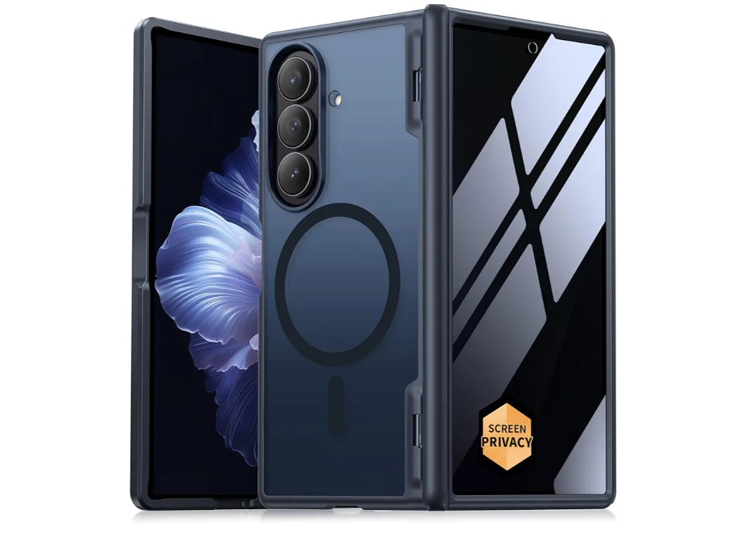 MOBOSI Magnetic for Z Fold 7 Case with Privacy Screen Protector, Samsung Galaxy Z Fold7 Cover[Compatible with Magsafe & Full Body Hinge Protection] Shockproof Phone Cases for zfold 7, Jet Black