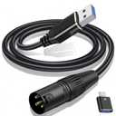 MEEKI USB to XLR Cable,6.6 FT XLR to USB Audio Converter Cable,USB C to XL R Male Output Stereo Audio Cord for Amplifier, Speaker, Mixer Console ect