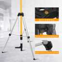 12 Ft./3.7M Professional Lasers Level Pole with Tripod, Adjustable Telescoping Pole for Leveling Tools, Multi-functional Fine-tuning Bracket with 1/4 and 5/8 Thread Adapters, Includes Carrying Bag