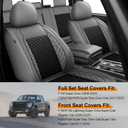 for Ford F150 Seat Covers 2009-2024 2025 2026 F250 F350 F450 2017-2025 2026, Leather Ice Silk Waterproof Trucks Pickup Seat Covers Custom Fit for Ford F150