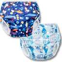 Joyo roy Reusable Water Diaper Toddler Swim Diaper Swim Diapers Medium Swim Diapers Size 4 Swim Diapers Large Waterproof Diapers for Swimming Baby Swim Diaper Reusable Diapers for Boys 2-4T, M