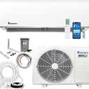 Klimaire 12,000 BTU 20.8 SEER2 Ductless Mini-Split Inverter Air Conditioner Heat Pump System with All-Inclusive 16' Installation Kit, Wall Bracket, Electrical Disconnect -Tight Whip (115V)