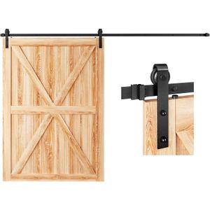 10 FT Sliding Barn Door Hardware Track Kit,Basic J Pulley,Slide Smoothly Quietly,Easy Install (10FT Track Kit for 60" Wide Single Door)