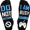 Novelty Funny Socks Do Not Disturb Socks Christmas Gift Stocking Stuffers for Teenage boys Kids Men Women, Size Medium