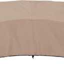 ULTCOVER Waterproof Patio Curved Sofa Sectional Cover for 3-4 Seaters Outdoor Furniture Couch 126"(Back Arc Length) x 82"(Front Arc Length)