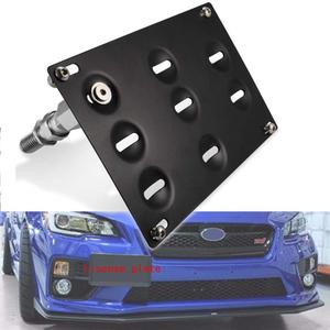 JDM Style Front Bumper Tow Hook License Plate Mounting Bracket Holder Adapter Relocator for 2013-2021 Scion FR-S Subaru BRZ(Black)