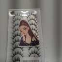 Losha Manga Lashes Fluffy Faux Mink Lashes Natural Look 10 Pairs Asian False Eyelashes Pack Look Like Individual Clusters (6D75)