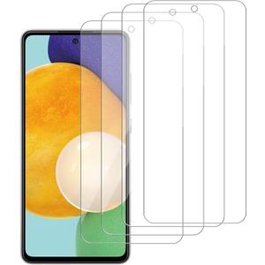 [4 Pack] iCsapr Glass Screen Protector Compatible for Samsung Galaxy A52 / A52 5G / A51 / A51 5G / A51 5G UW[9H Hardness]HD Screen Tempered Glass, Easy Install[Case Friendly][Bubble Free]2.5D Edge