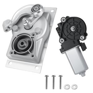 379160 RV Gearbox Linkage & Motor Kit Compatible with Kwikee Electric Steps Series 22 32 40, Replace 676061 1101428 366043 379147 2141001, Heavy Duty RV Entry Step Motor with Linkage A & Hardware