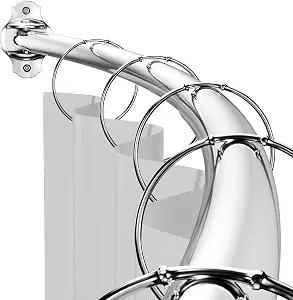 Curved Shower Curtain Rod, Stainless Steel, Adjustable 40-72 inch